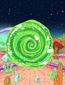 Rick and Morty Portal, HD wallpaper