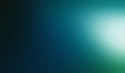 Fototapeta White green blurred gradient on dark grainy background, glowing light spot, copy space obraz