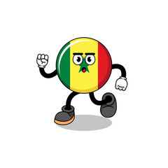 Fototapeta premium running senegal flag mascot illustration