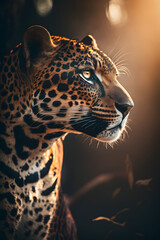 leopard in the sun generative I RENDER