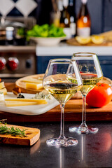 Charcuterie Board. Cheese Board Assortment on cured and salted deli meats and cheeses, pastrami, salami, prosciutto served with olives and dried fruits. Classic traditional party favorite.  