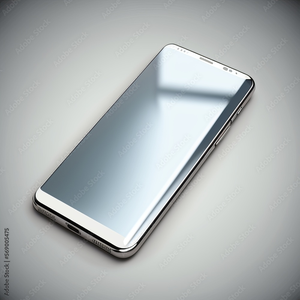 Poster bringing technology to life: realistic visualization of a smartphone on a simple background - genera