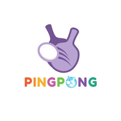 Ping pong icon logo graphic vector