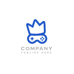 Joystick game king Logo Graphic Vector