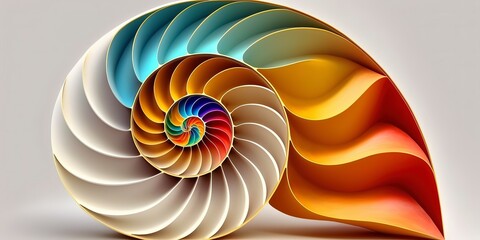 Fibonacci Sequence. A visually striking image that showcases the capabilities of AI, such as a machine learning algorithm in action or a neural network diagram. Generated AI.