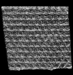 Seamless plastic air bubble wrap packing material. Royalty high-quality free stock photo image of Bubble wrap protective packaging on black background texture. Bubble wrap, overlay, copy space