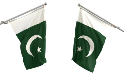 Pakistan country flag green white moon star waving symbol decoration 14th national day dicut government politic freedom patriotism independence pride event monument islam muslim religion culture 