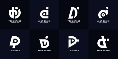 Collection letter Di or iD monogram logo design