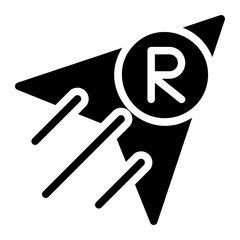 send money glyph icon