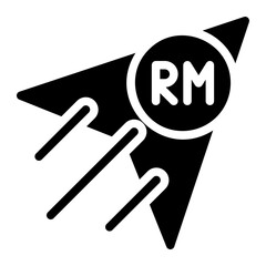 send money glyph icon