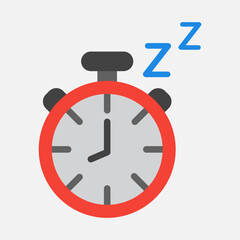 Time to sleep icon in flat style, use for website mobile app presentation