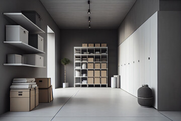 Storage Room often features a neutral color palette, Minimalist Storage Room