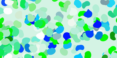 Light multicolor vector background with random forms.