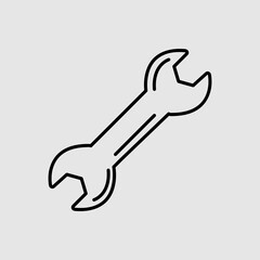 Spanner Icon Vector. Simple flat symbol. trendy style illustration on white background