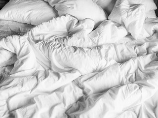 Rumpled Sheets And Pillows