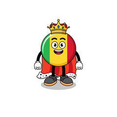 Mascot Illustration of mali flag king