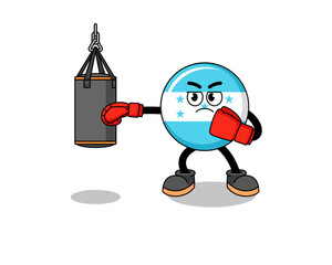 Obraz premium Illustration of honduras flag boxer