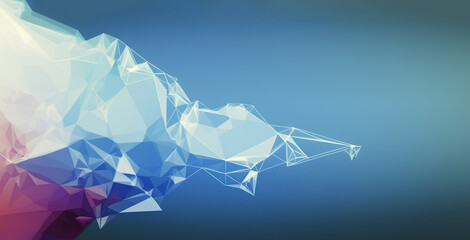 Abstract modern low poly banner