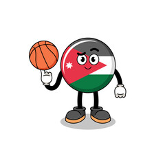 jordan flag illustration as a basketball player