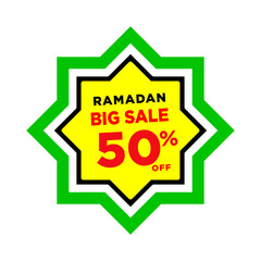 Big Sale Ramadan islamic event banner template illustration. 