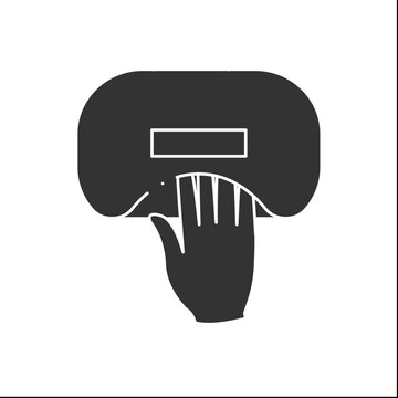 recommend clip art: Nail lamp glyph icon. Ultraviolet LED lamp for drying nail polish. Beauty procedure. Manicure and pedicure concept. Filled flat sign. Isolated silhouette vector illustration