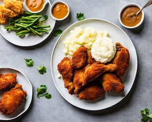 fried chicken wings with sauce and cheese on white plate