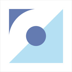 Blue Mosaic Geometric