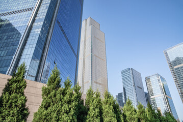 Fototapeta na wymiar Jiangbeizui CBD Building, Chongqing, China