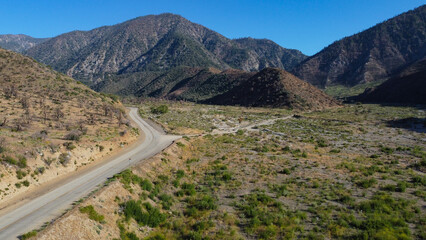 Mountains in Angeles National Forest near Pearblossom, California