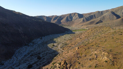 Aerial view of Big Rock Creek,  Angeles National Forest