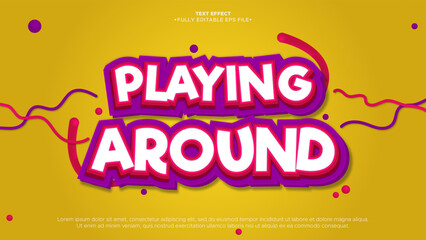 Playing Around 3D Vector Text Effect with Funny and Childhood Style