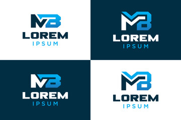 Strong monogram letter mb logo design