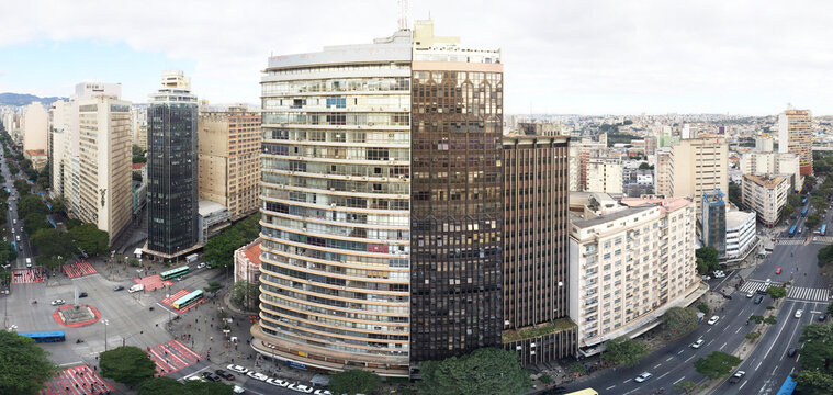 Belo Horizonte capital of Minas Gerais in Brazil in panoramic view
