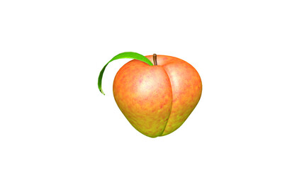 A 3D peach fruit
