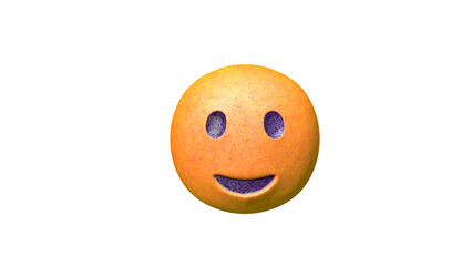 A 3D smile emoji