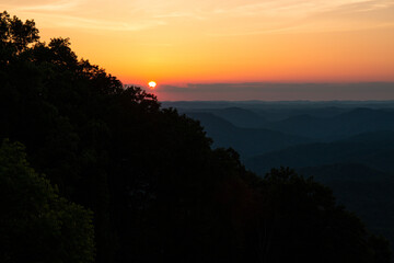 Sunset and Mountains 