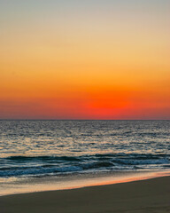 Beautiful golden sunset in Acapulco
