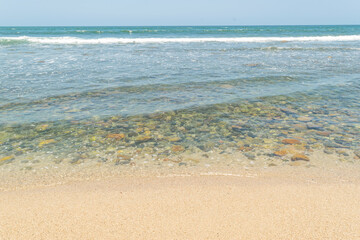 Panoramic view of the beach in Marietas Islands, Nuevo Vallarta Mexico