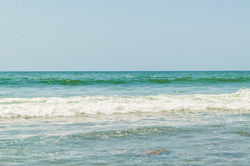 Panoramic view of the beach in Marietas Islands, Nuevo Vallarta Mexico