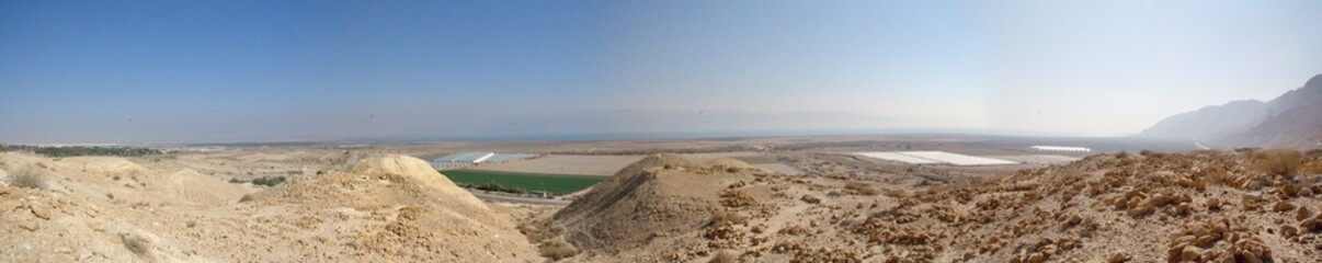 Dead Sea in Israel in panoramic view