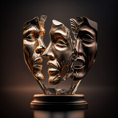 Theater masks trophy 