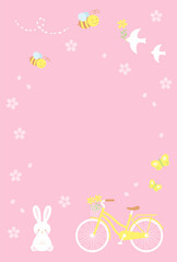 vector background with a set of spring icons for banners, cards, flyers, social media wallpapers, etc.