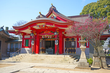 Obraz premium 品川神社 社殿