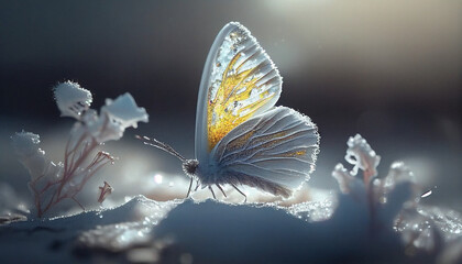 Fototapeta na wymiar ice_butterfly