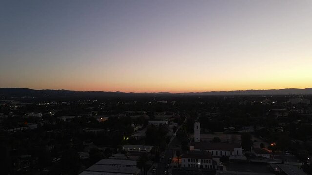 Aerial view of San Fernando Valley California 