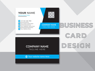 Double-sided business card vector design template. Business card for business and personal use. Vector illustration design