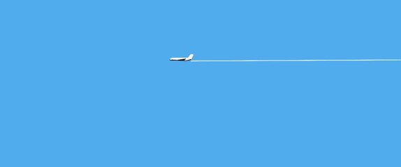 Naklejka na ściany i meble airplane in the blue sky