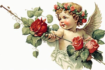 "Love's Archer"

Bring the magic of love to life with this cute illustration of cupid holding a rose. Perfect for Valentine's Day designs, romantic projects, and more.
