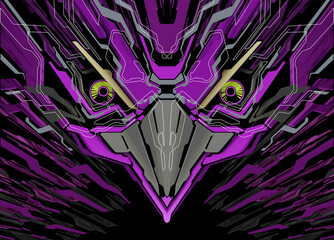 Cyberpunk Eagle Mecha Futuristic Background 48