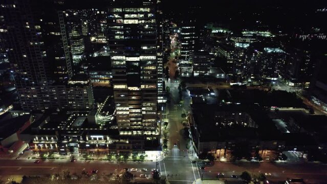 Bellevue Washington Night Aerial Background